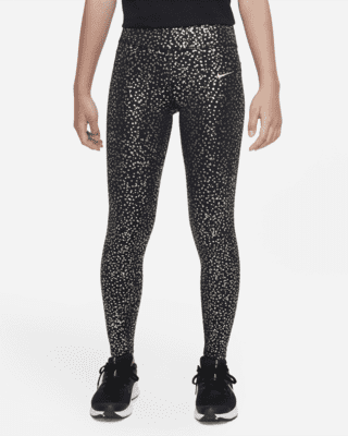 Nike Pro Black Gold Youth Leggings popular Medium